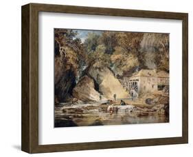 Aberdulais Mill, Glamorganshire, Wales-J. M. W. Turner-Framed Giclee Print