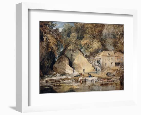 Aberdulais Mill, Glamorganshire, Wales-J. M. W. Turner-Framed Giclee Print