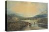 Abergavenny Bridge, Monmouthshire: Clearing Up After A Showery Day-J. M. W. Turner-Stretched Canvas