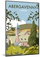 Abergavenny - Dave Thompson Contemporary Travel Print-Dave Thompson-Mounted Art Print