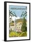 Abergavenny - Dave Thompson Contemporary Travel Print-Dave Thompson-Framed Giclee Print