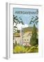 Abergavenny - Dave Thompson Contemporary Travel Print-Dave Thompson-Framed Giclee Print