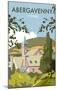 Abergavenny - Dave Thompson Contemporary Travel Print-Dave Thompson-Mounted Giclee Print