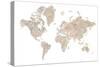 Abey world map no labels-Rosana Laiz Garcia-Stretched Canvas