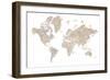 Abey world map no labels-Rosana Laiz Garcia-Framed Giclee Print