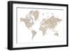 Abey world map no labels-Rosana Laiz Garcia-Framed Giclee Print