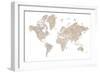 Abey world map no labels-Rosana Laiz Garcia-Framed Giclee Print