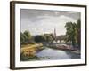 Abingdon Bridge and Church, Engraved by Robert Havell the Younger-William Havell-Framed Giclee Print