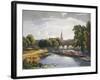 Abingdon Bridge and Church, Engraved by Robert Havell the Younger-William Havell-Framed Giclee Print