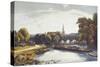 Abingdon Bridge and Church. from 'A Series of Picturesque Views of the River Thames'-William Havell-Stretched Canvas