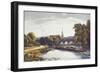 Abingdon Bridge and Church. from 'A Series of Picturesque Views of the River Thames'-William Havell-Framed Giclee Print