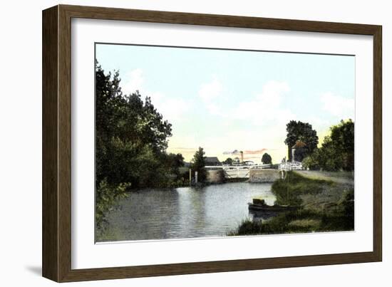 Abingdon Lock, Oxfordshire, 20th Century-null-Framed Giclee Print