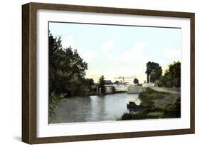 Abingdon Lock, Oxfordshire, 20th Century-null-Framed Giclee Print