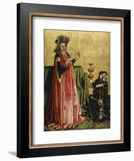 Abischai before David from the Heilspiegel Altarpiece, c.1435-Konrad Witz-Framed Giclee Print