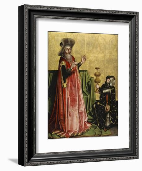 Abischai before David from the Heilspiegel Altarpiece, c.1435-Konrad Witz-Framed Giclee Print