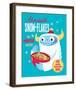 Abominable Snowflakes-Michael Buxton-Framed Art Print