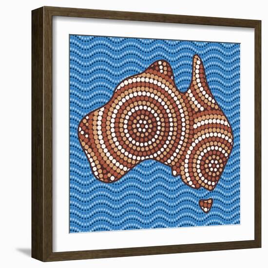 Aboriginal Abstract Art-Piccola-Framed Art Print