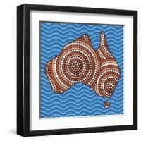 Aboriginal Abstract Art-Piccola-Framed Art Print