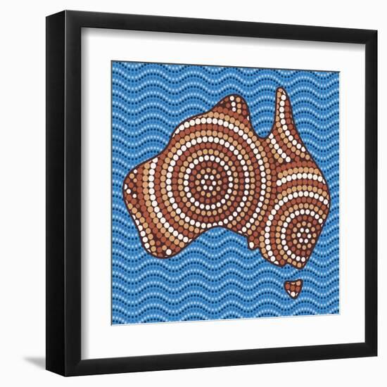 Aboriginal Abstract Art-Piccola-Framed Art Print