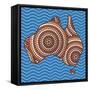 Aboriginal Abstract Art-Piccola-Framed Stretched Canvas