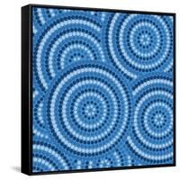 Aboriginal Abstract Art-Piccola-Framed Stretched Canvas