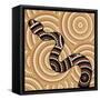 Aboriginal Abstract Art-Piccola-Framed Stretched Canvas