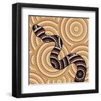 Aboriginal Abstract Art-Piccola-Framed Art Print