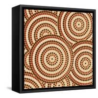 Aboriginal Abstract Art-Piccola-Framed Stretched Canvas