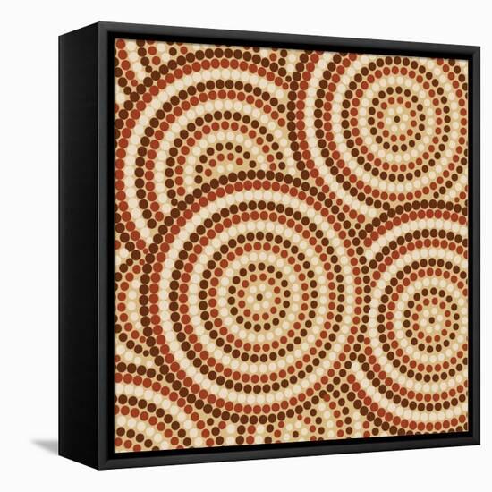Aboriginal Abstract Art-Piccola-Framed Stretched Canvas