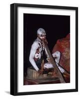 Aboriginal Dancer Didgeridoo, Pamagirri, Queensland, Cairns, Australia-Cindy Miller Hopkins-Framed Photographic Print