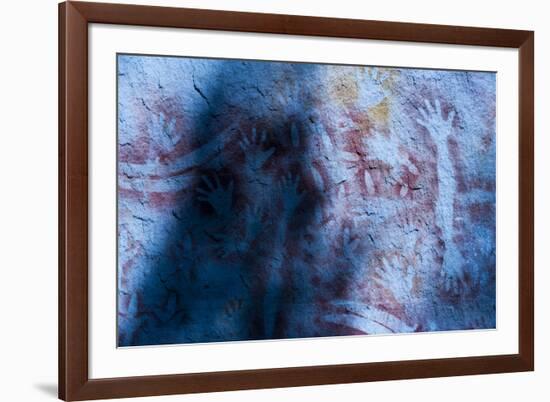 Aboriginal Hand Painting, Carnarvon Gorge, Queensland, Australia, Pacific-Michael Runkel-Framed Photographic Print