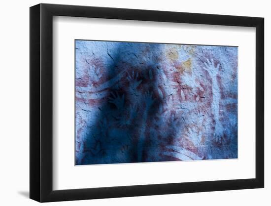 Aboriginal Hand Painting, Carnarvon Gorge, Queensland, Australia, Pacific-Michael Runkel-Framed Photographic Print