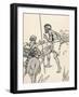 Aboriginal men approaching a settlers farm, 1912-Charles Robinson-Framed Giclee Print