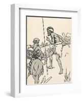 Aboriginal men approaching a settlers farm, 1912-Charles Robinson-Framed Giclee Print