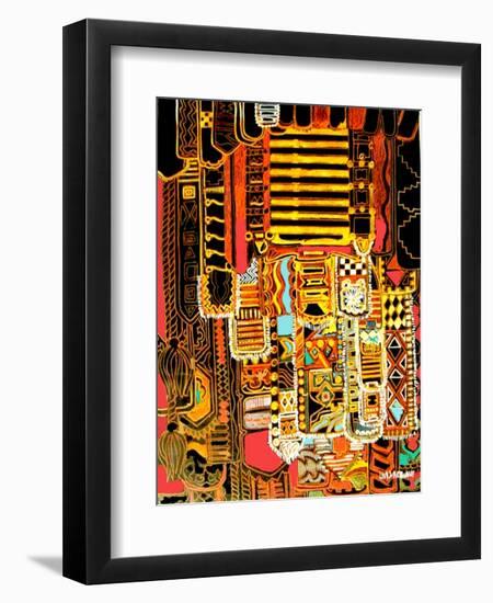 Aboriginal Motif-Linda Arthurs-Framed Premium Giclee Print