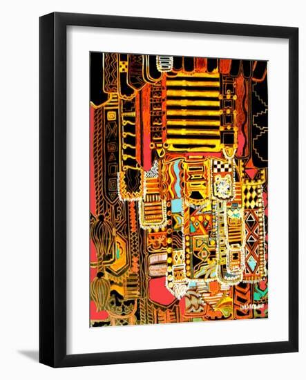 Aboriginal Motif-Linda Arthurs-Framed Giclee Print