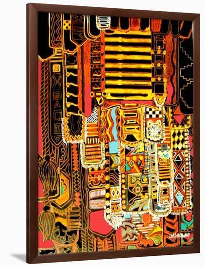 Aboriginal Motif-Linda Arthurs-Framed Giclee Print
