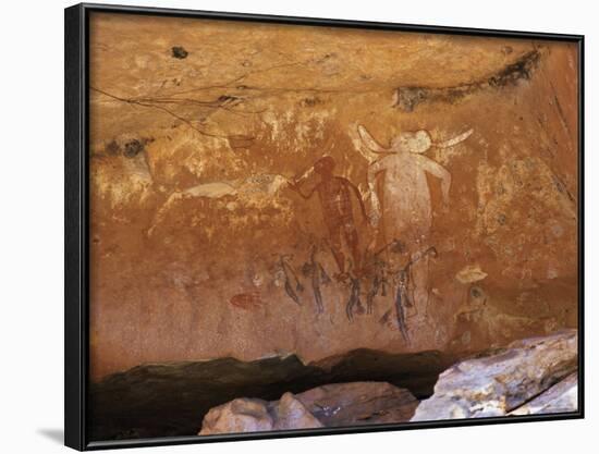 Aboriginal Painted Figures of Varied Periods, Kimberley, Western Australia-Richard Ashworth-Framed Photographic Print