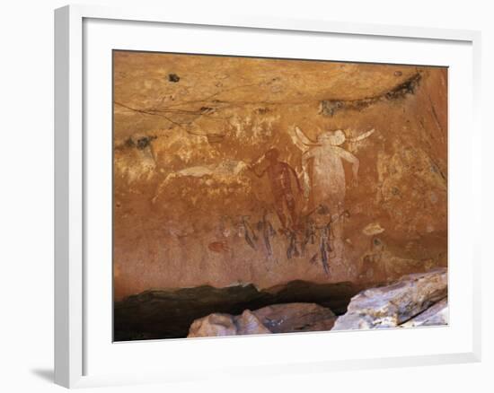 Aboriginal Painted Figures of Varied Periods, Kimberley, Western Australia-Richard Ashworth-Framed Photographic Print