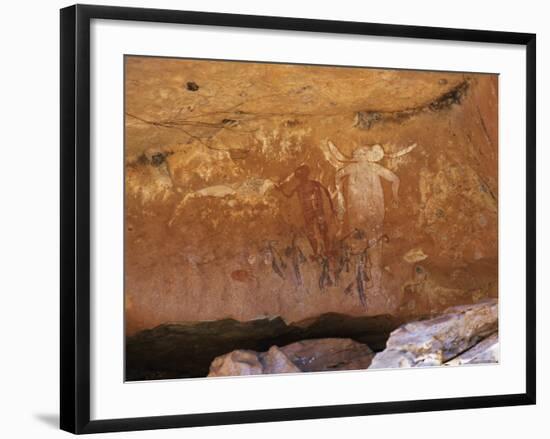 Aboriginal Painted Figures of Varied Periods, Kimberley, Western Australia-Richard Ashworth-Framed Photographic Print