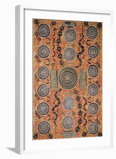 Aboriginal Painting, Art Gallery, Alice Springs, Australia-null-Framed Giclee Print