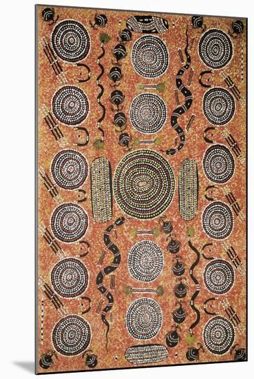 Aboriginal Painting, Art Gallery, Alice Springs, Australia-null-Mounted Giclee Print