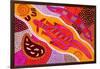 Aboriginal Painting-John Newcomb-Framed Giclee Print