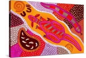 Aboriginal Painting-John Newcomb-Stretched Canvas