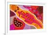 Aboriginal Painting-John Newcomb-Framed Giclee Print