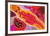 Aboriginal Painting-John Newcomb-Framed Giclee Print