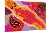 Aboriginal Painting-John Newcomb-Mounted Giclee Print