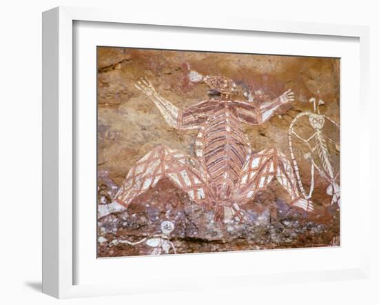 Aboriginal Paintings, Kakadu, Nourlangie, Australia-Connie Bransilver-Framed Photographic Print