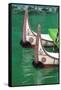 Aboriginal people's canoe, Sun Moon Lake, Taiwan-Keren Su-Framed Stretched Canvas