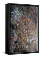 Aboriginal rock painting of Mimi spirits from the Kakadu National Park-null-Framed Stretched Canvas